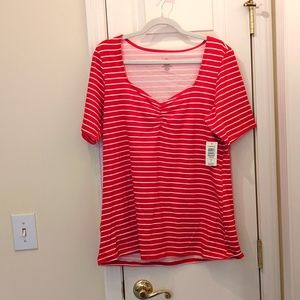 Torrid Red & White Top - NWT
